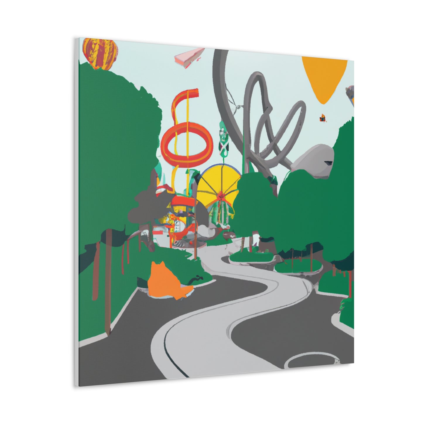 Verde Frenzy - Landscape - Amusement - Canvas