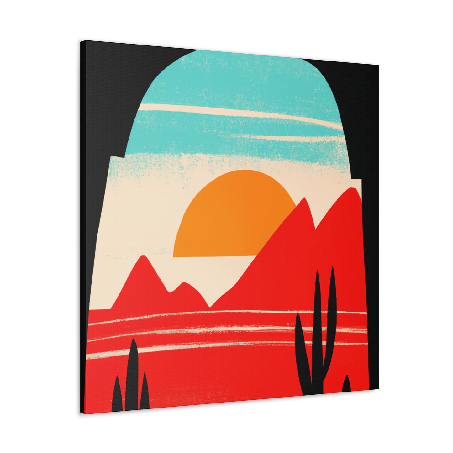 "Muted Maze- Midcentury" - Canvas