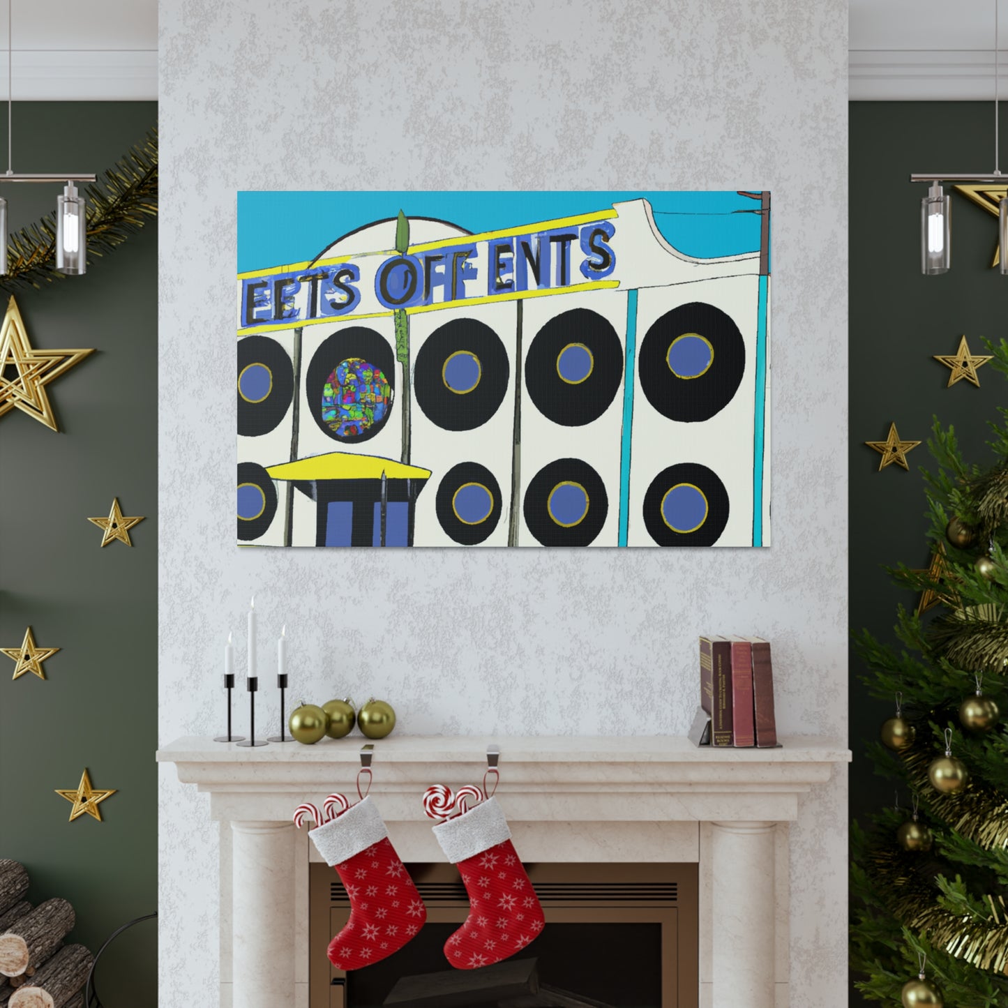 Sock Hop Shoppe - Retro Music Canvas