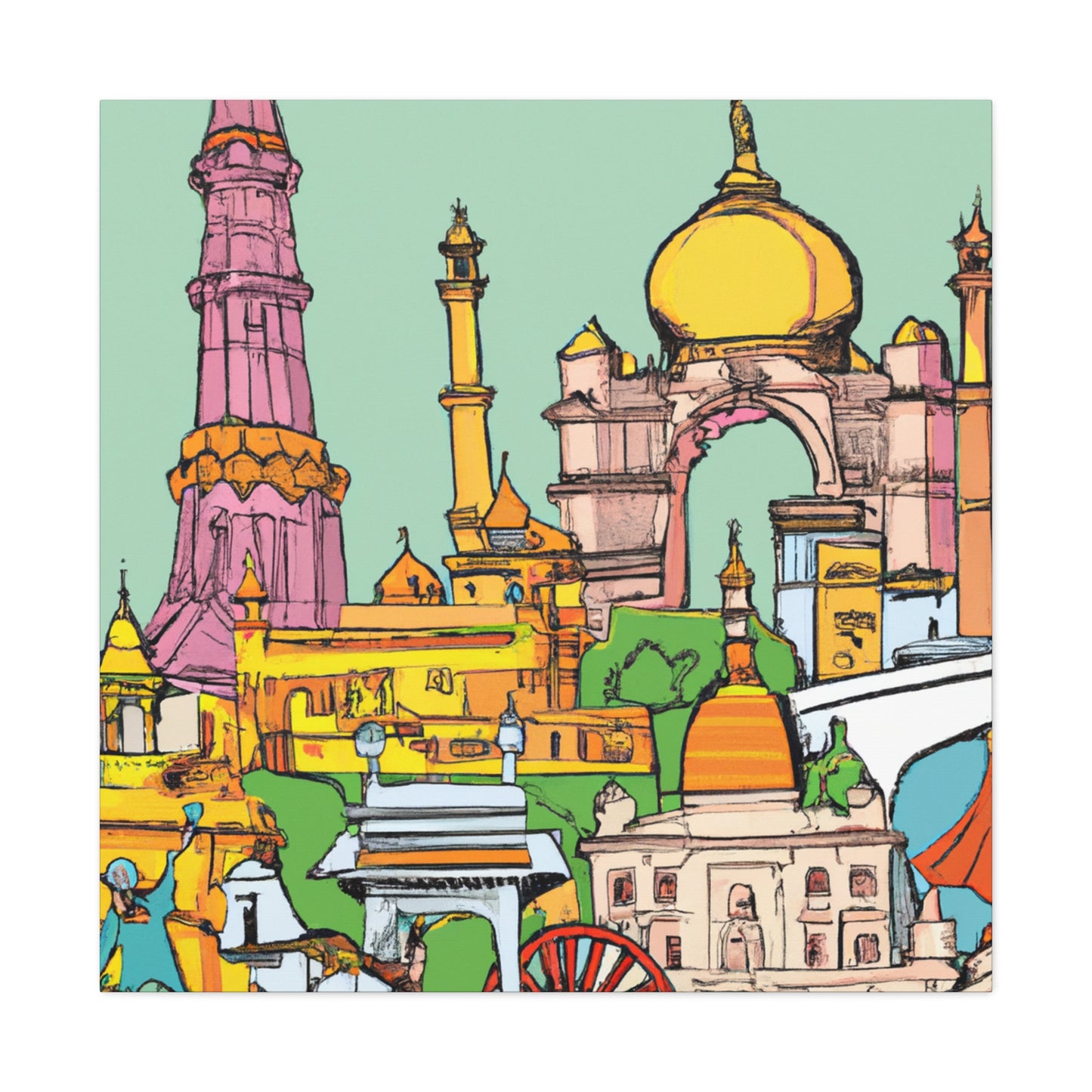 Lotus Island - Destination India - Canvas