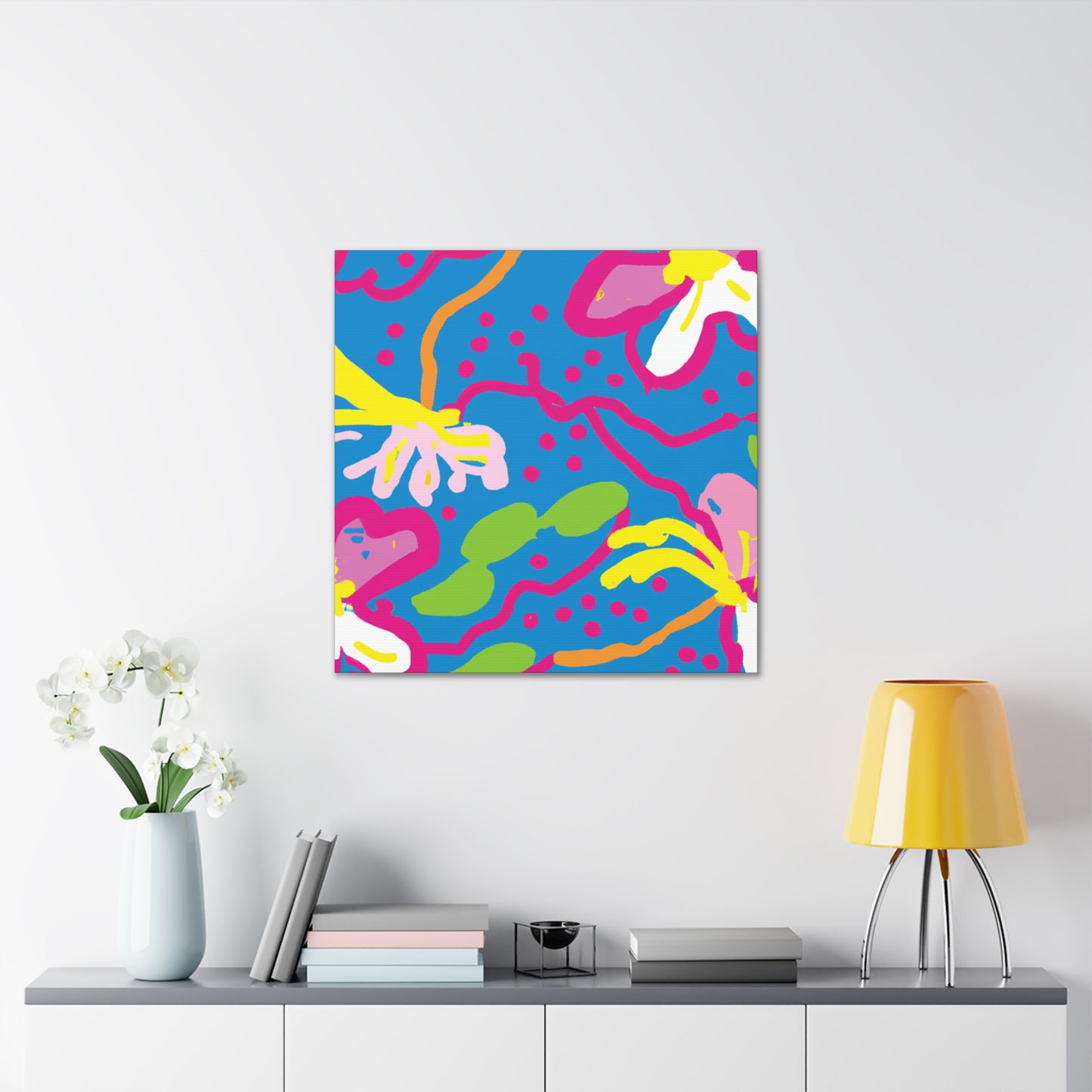 Flower Fling - Retro Design Floral Canvas