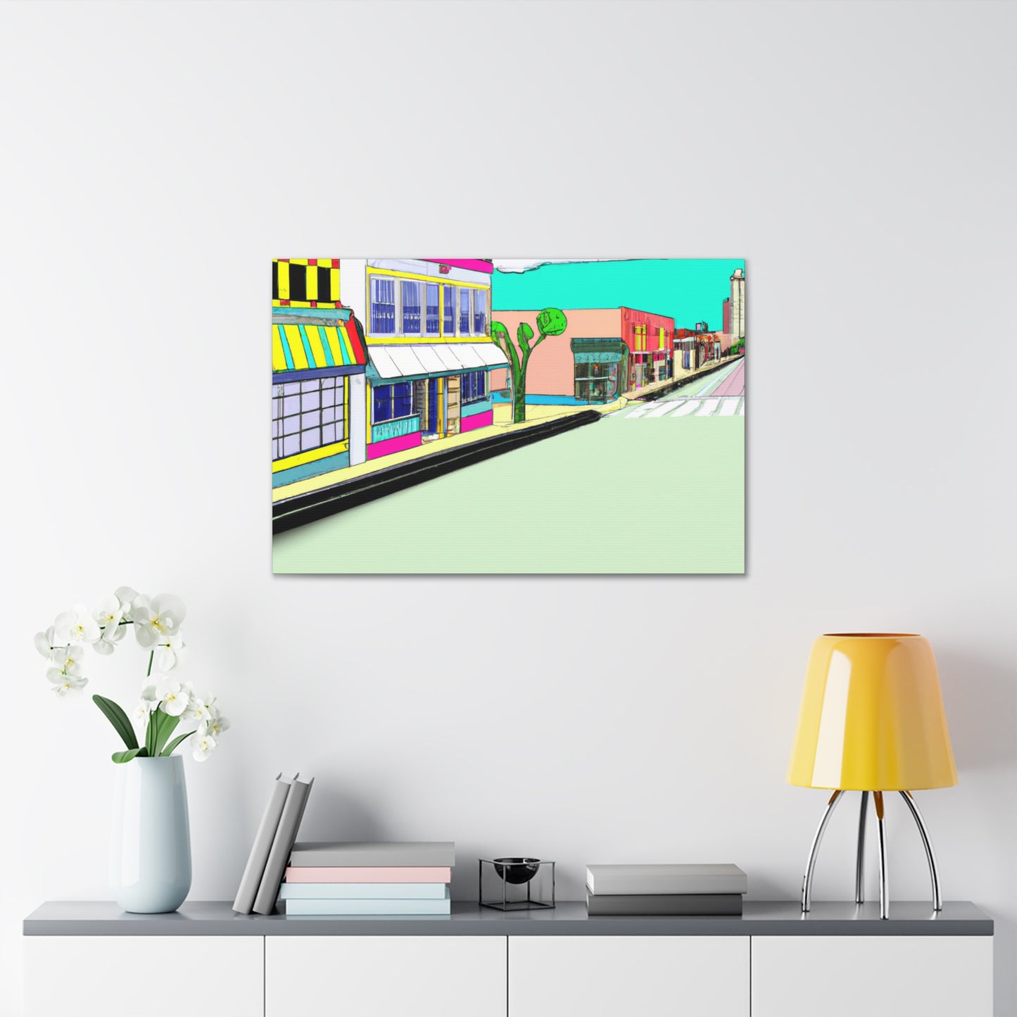 Retro Radio Row - Architectural Canvas Pop Art