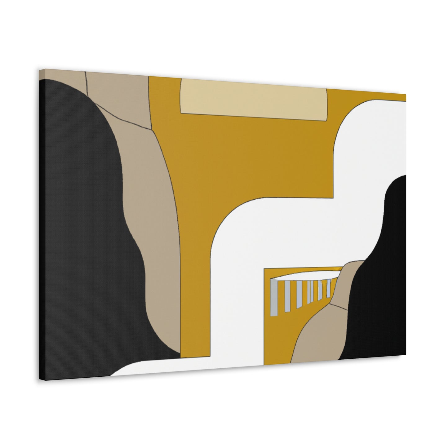 Sloping Staircase - Midcentury Canvas