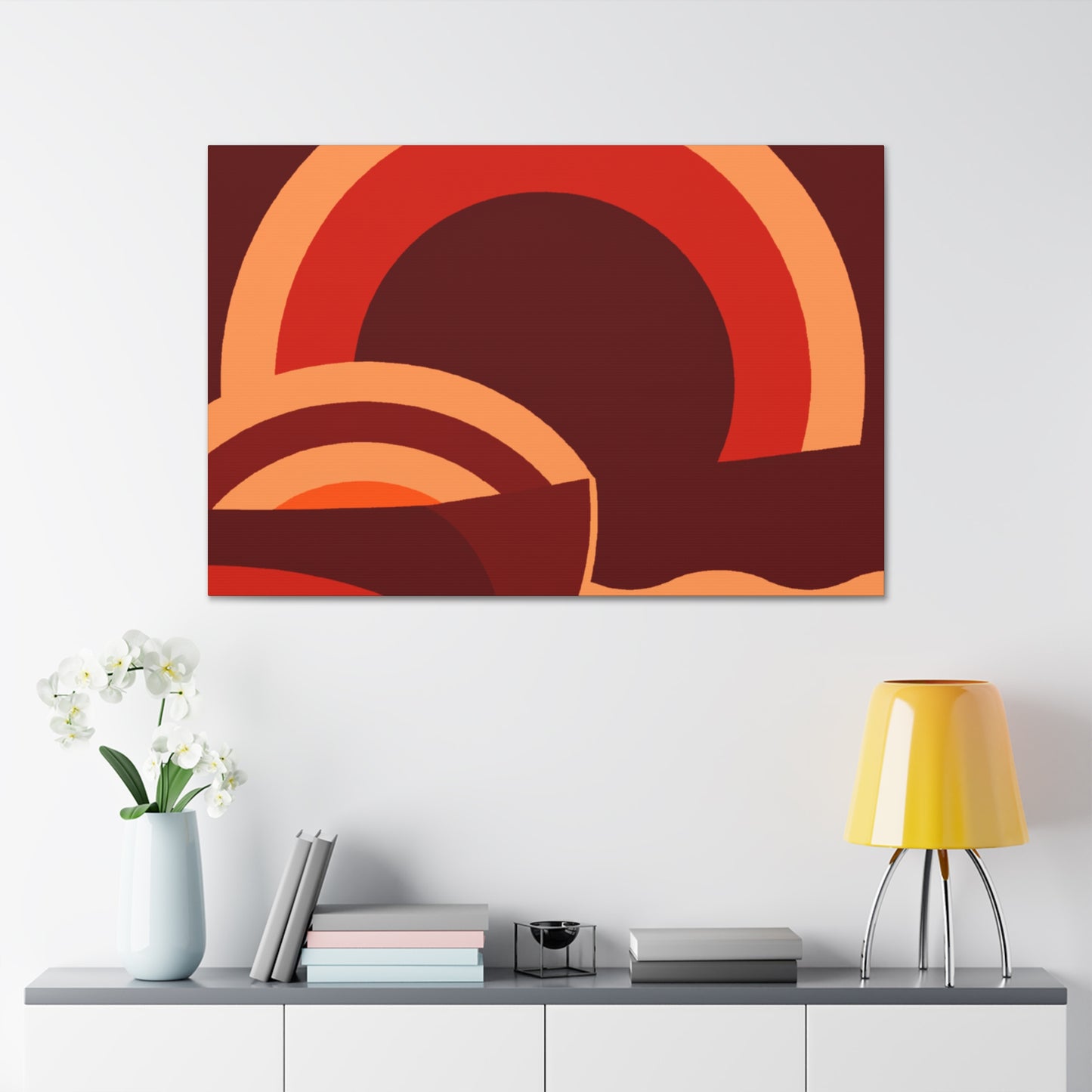 Circular Bliss - Midcentury Canvas