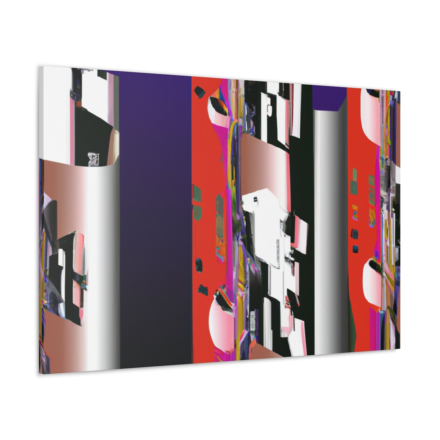"The Silvery Facade." - Art Deco Canvas