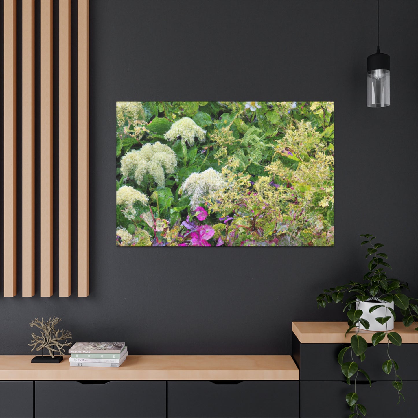 Tangled Garden Pathway. - Floral Canvas