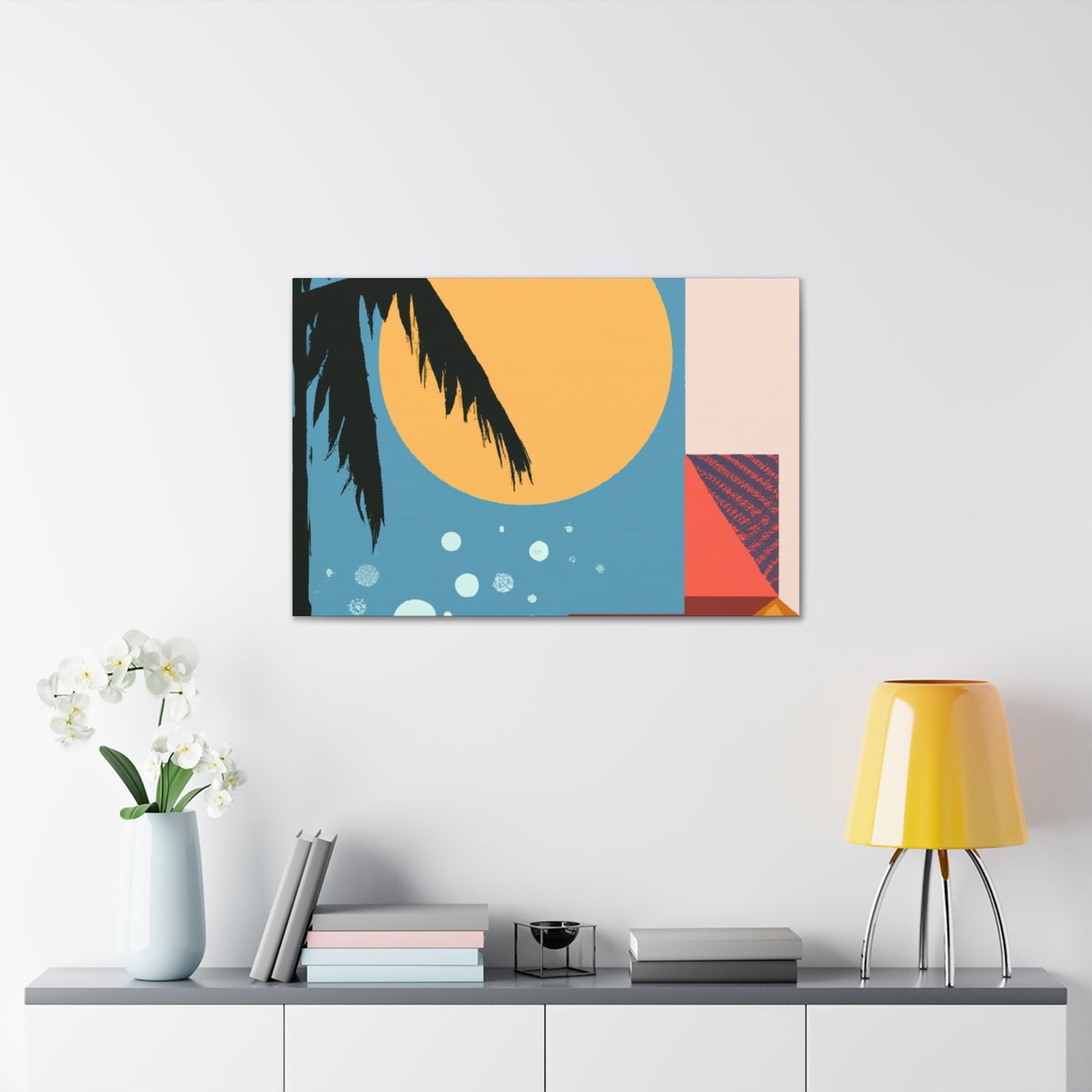 "Ascending Sunrays - Midcentury" - Canvas