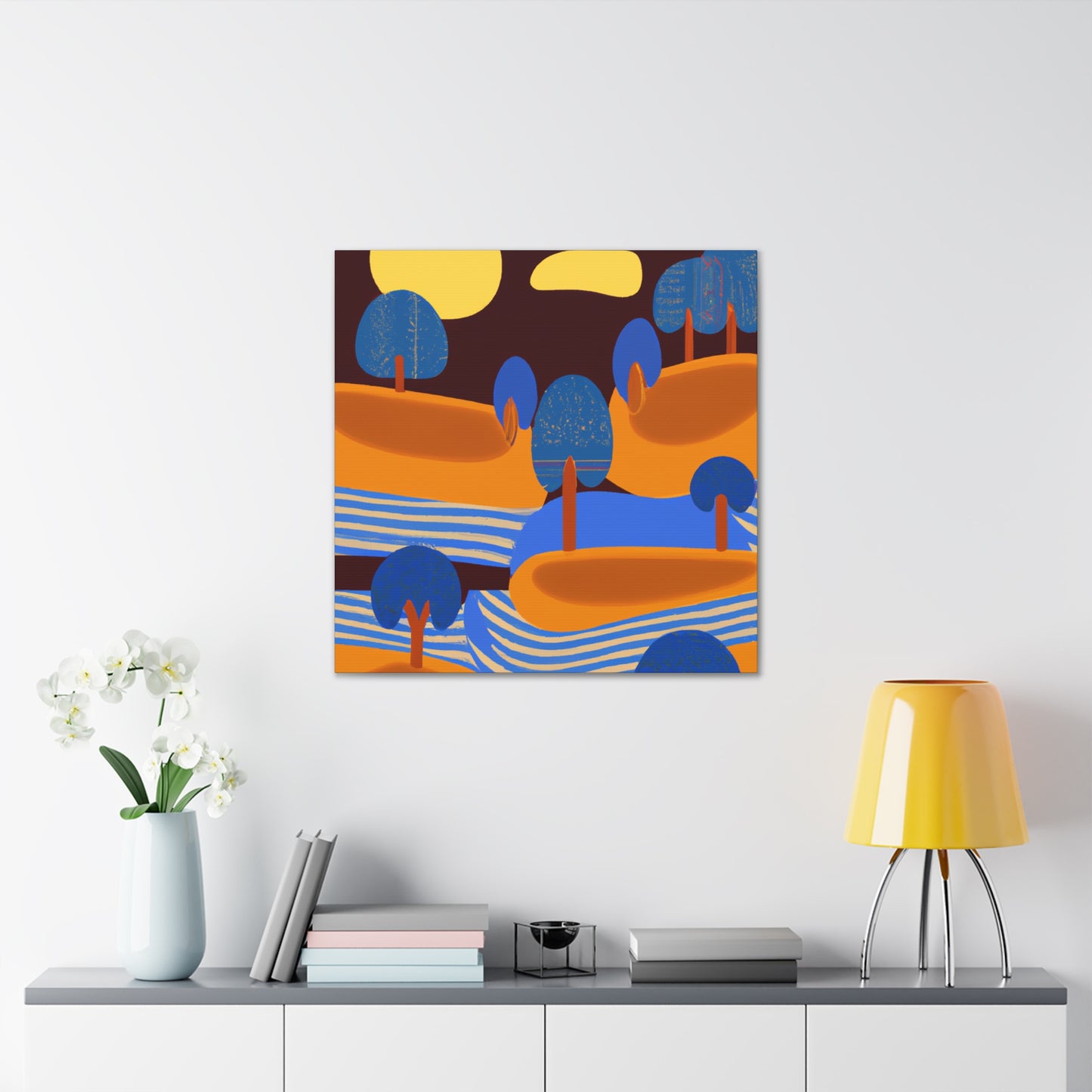 ZigZag Rainbow- Midcentury - Canvas