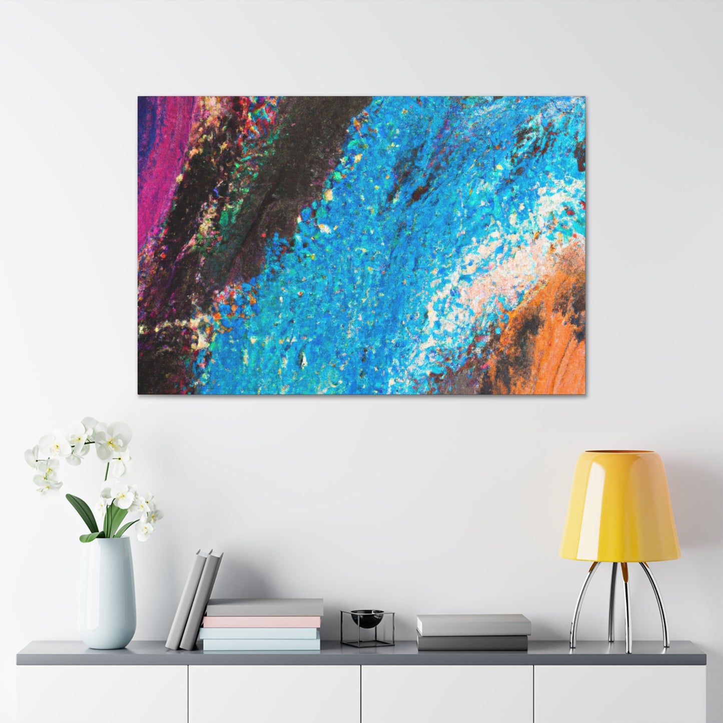 Blue Stream - Abstract Canvas