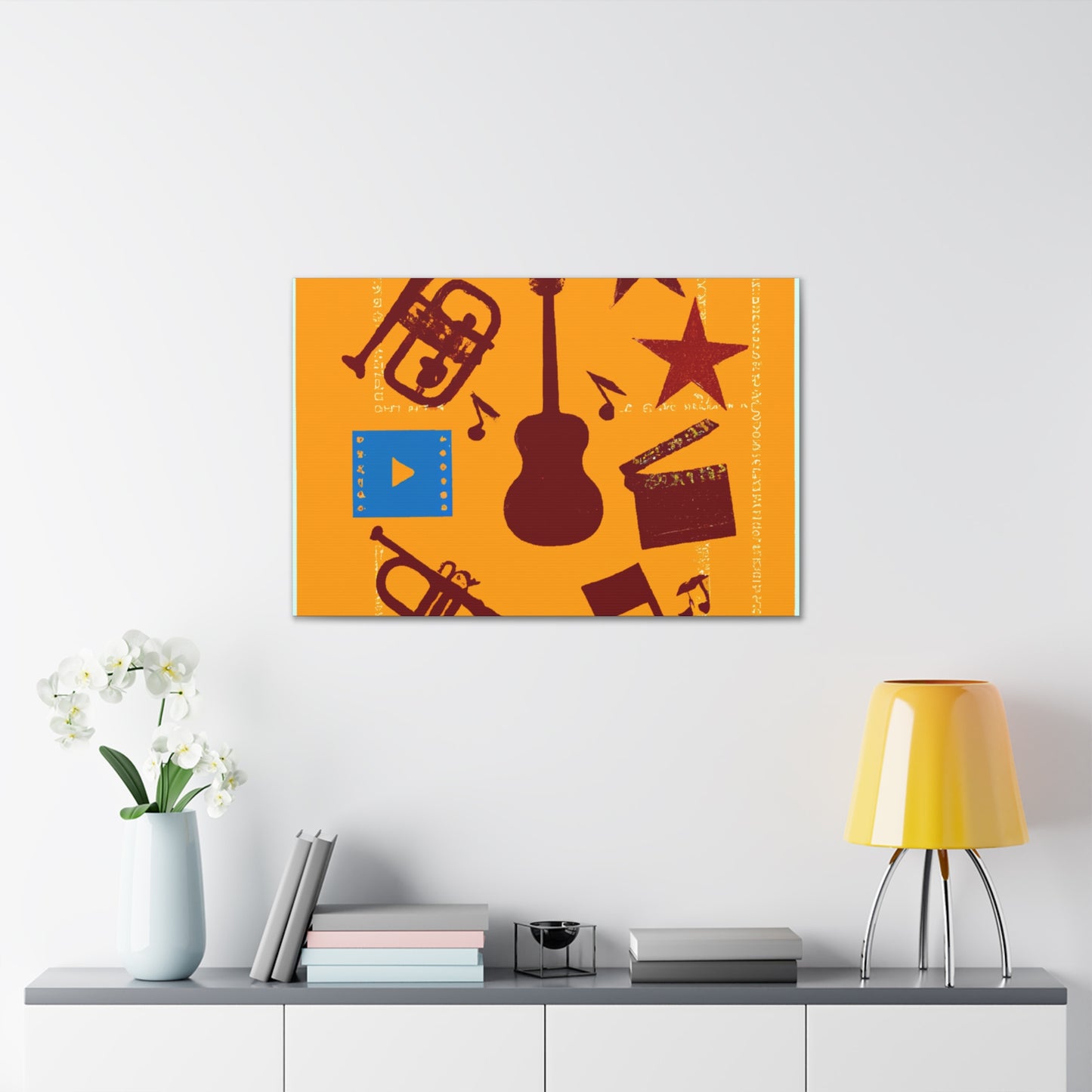 Rockin' Radio Shack - Retro Music and Film Canvas