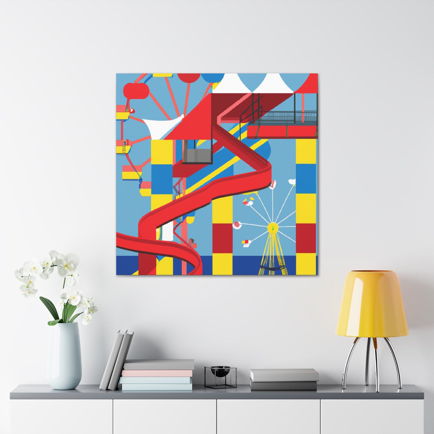 Cotton-Candy City - Amusement - Canvas