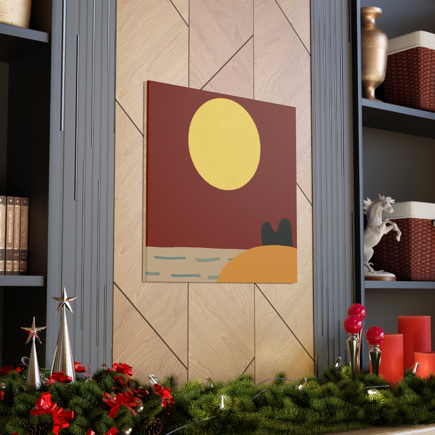 Peeking Ears - Midcentury Canvas