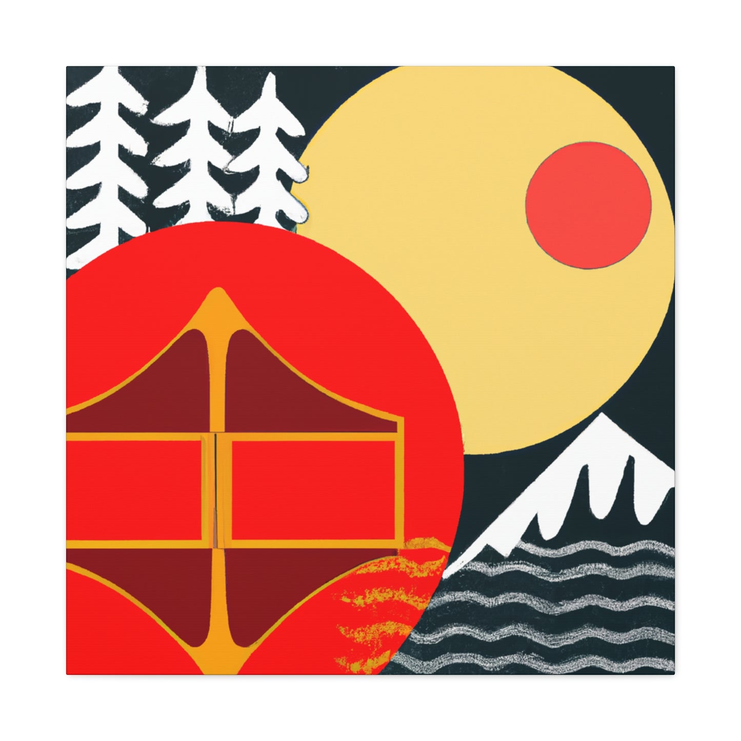 Serene Oasis - Midcentury - Canvas