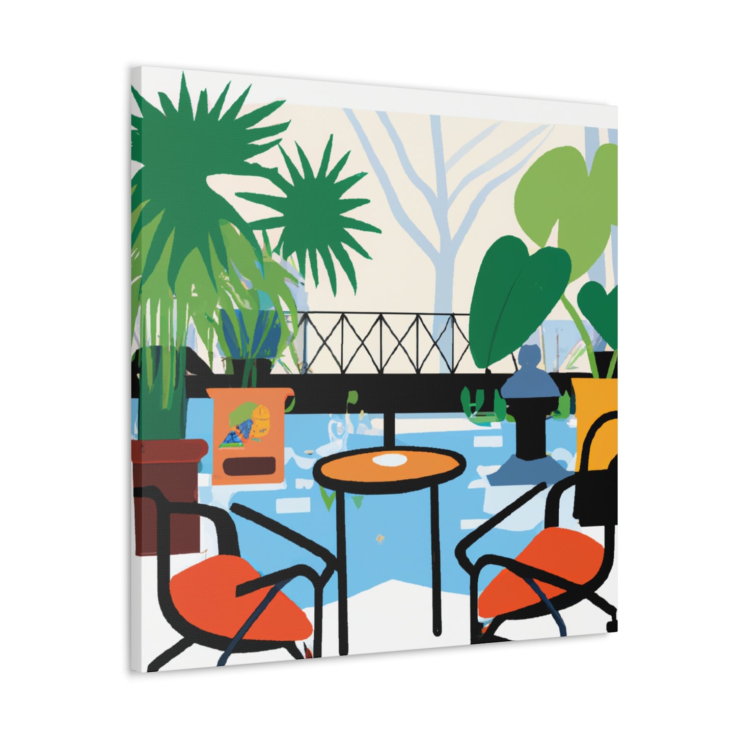 Vineyard View- Midcentury - Canvas