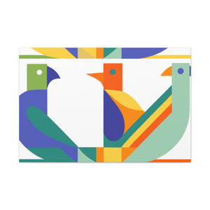 "Feathered Swirl - Midcentury" - Canvas
