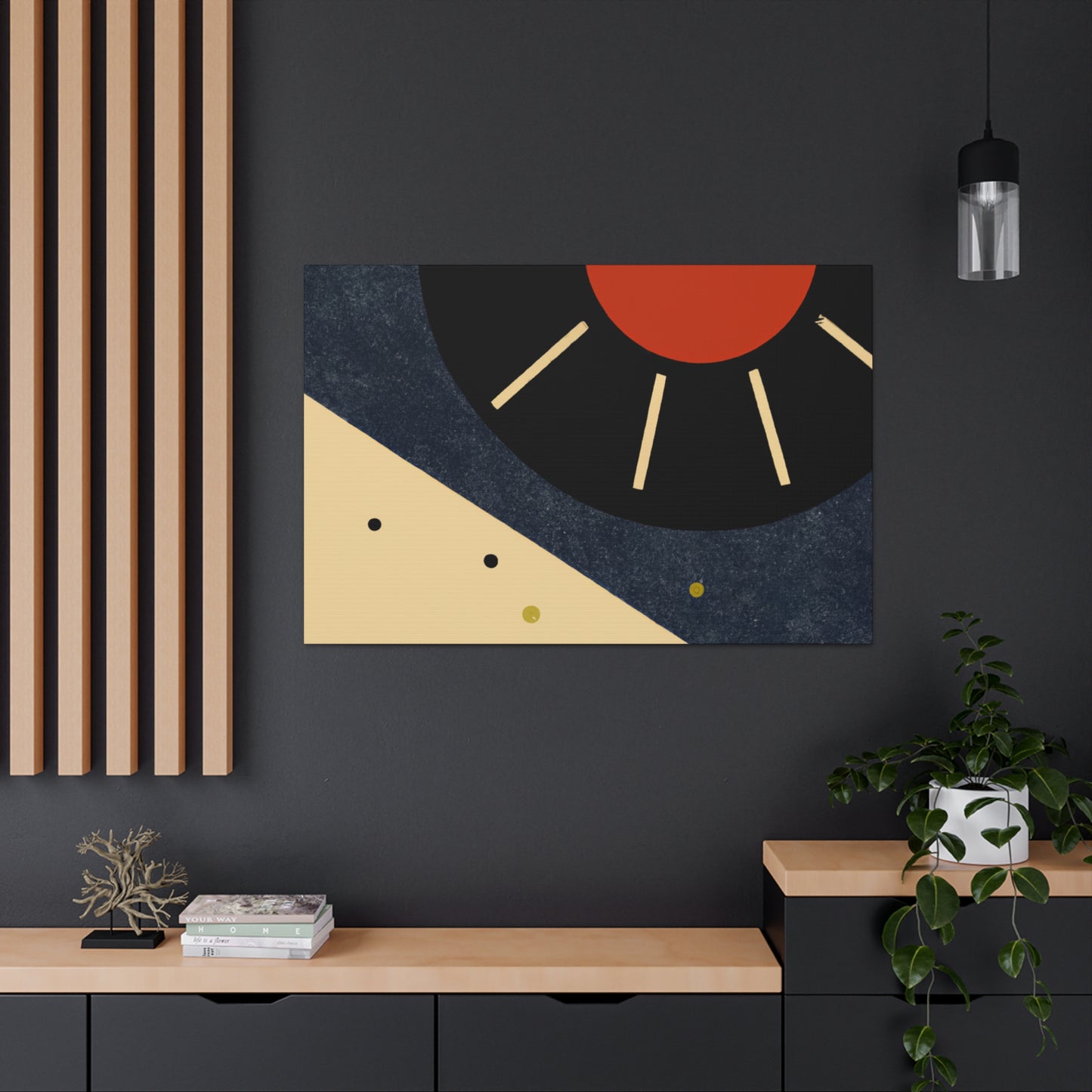 Rays - Retro Music Midcentury Canvas