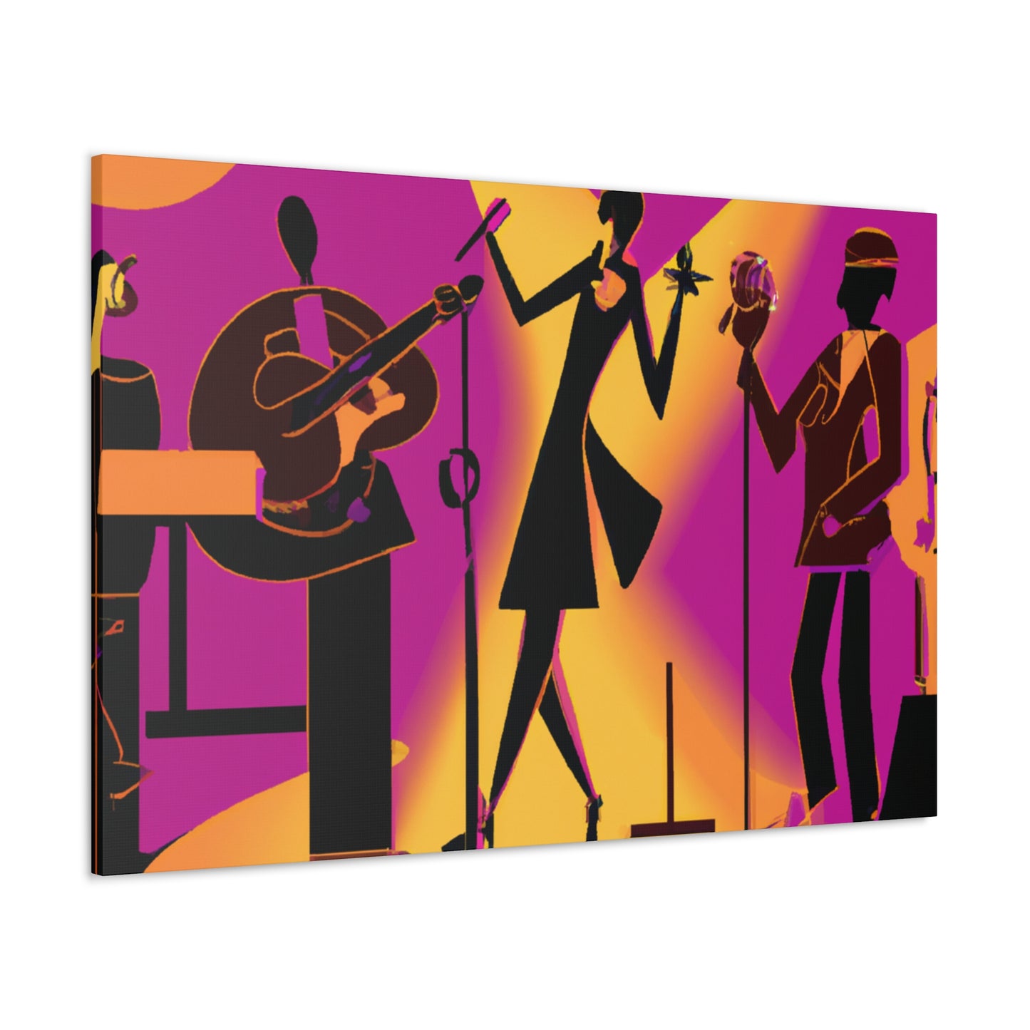 "Electric Fireflies - Retro Music" - Canvas