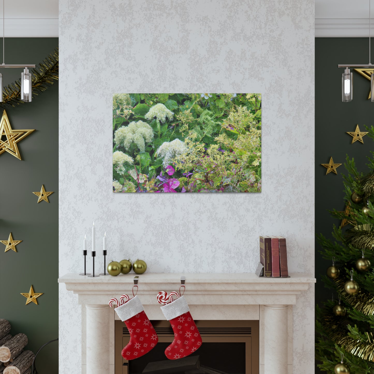 Tangled Garden Pathway. - Floral Canvas