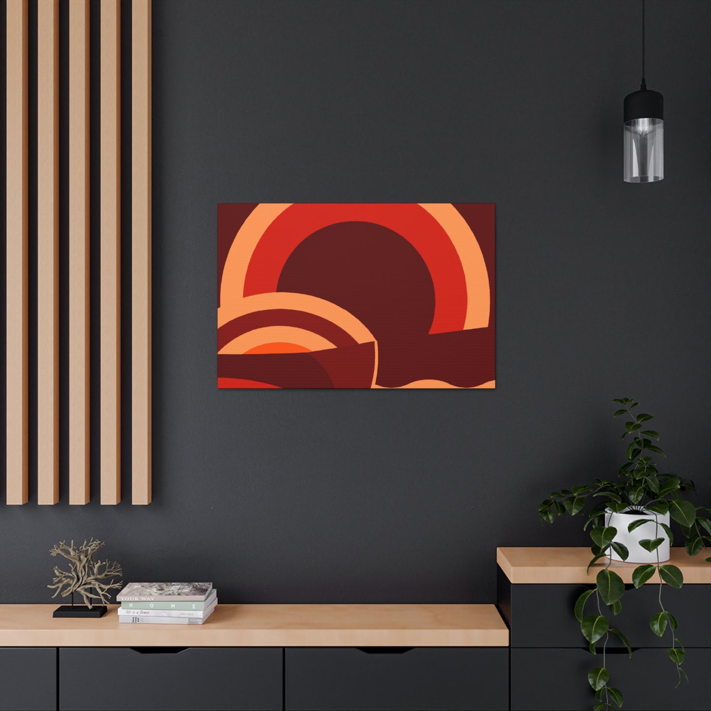 Circular Bliss - Midcentury Canvas