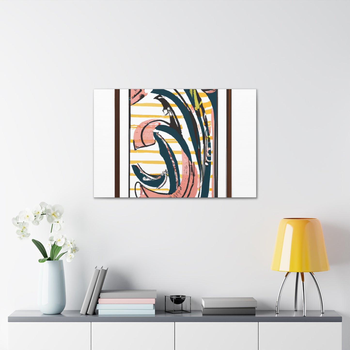 Flametail Parrot - Midcentury Canvas