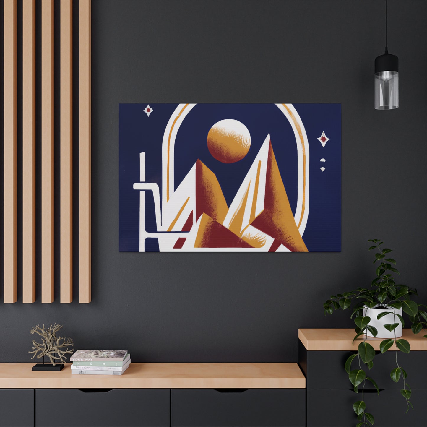 Fantasy Feline - Midcentury Canvas