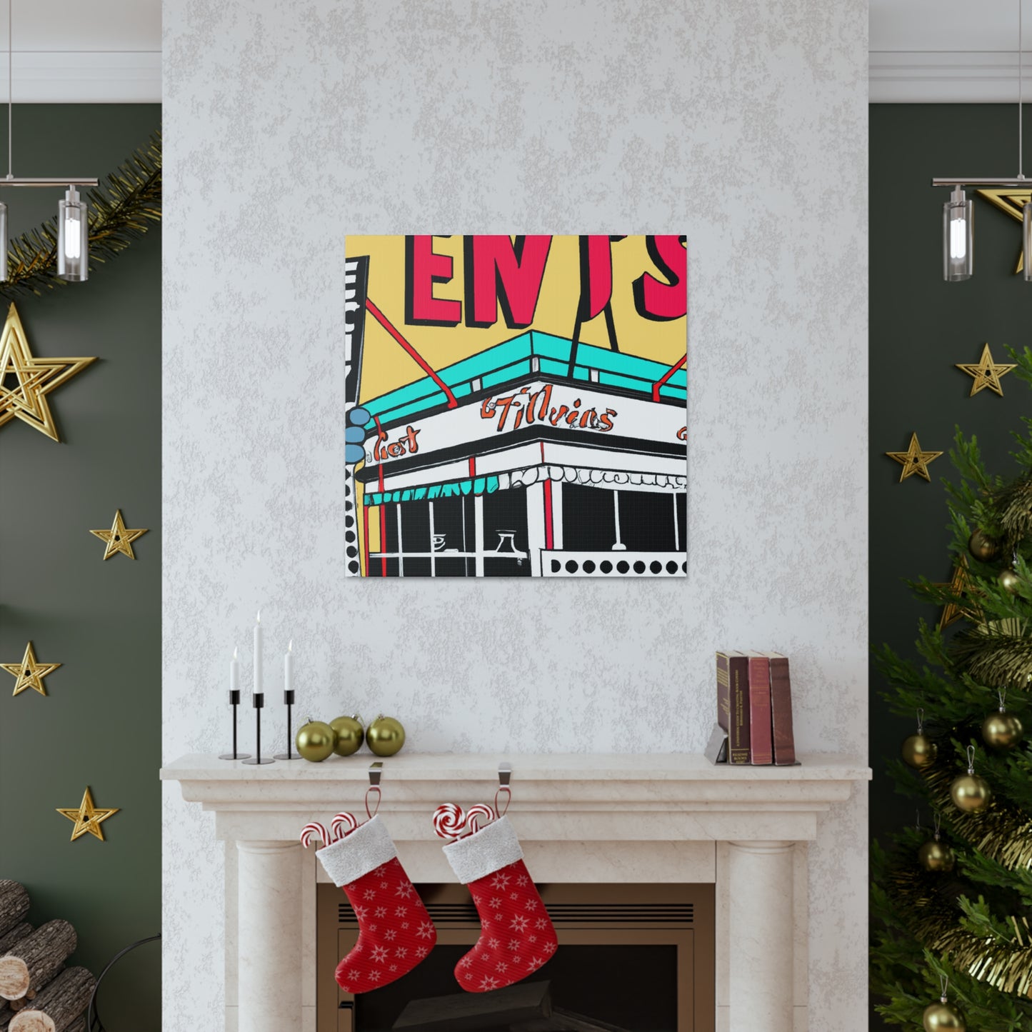 Rockin' 50's Rollerskating Rink - Pop Art Canvas