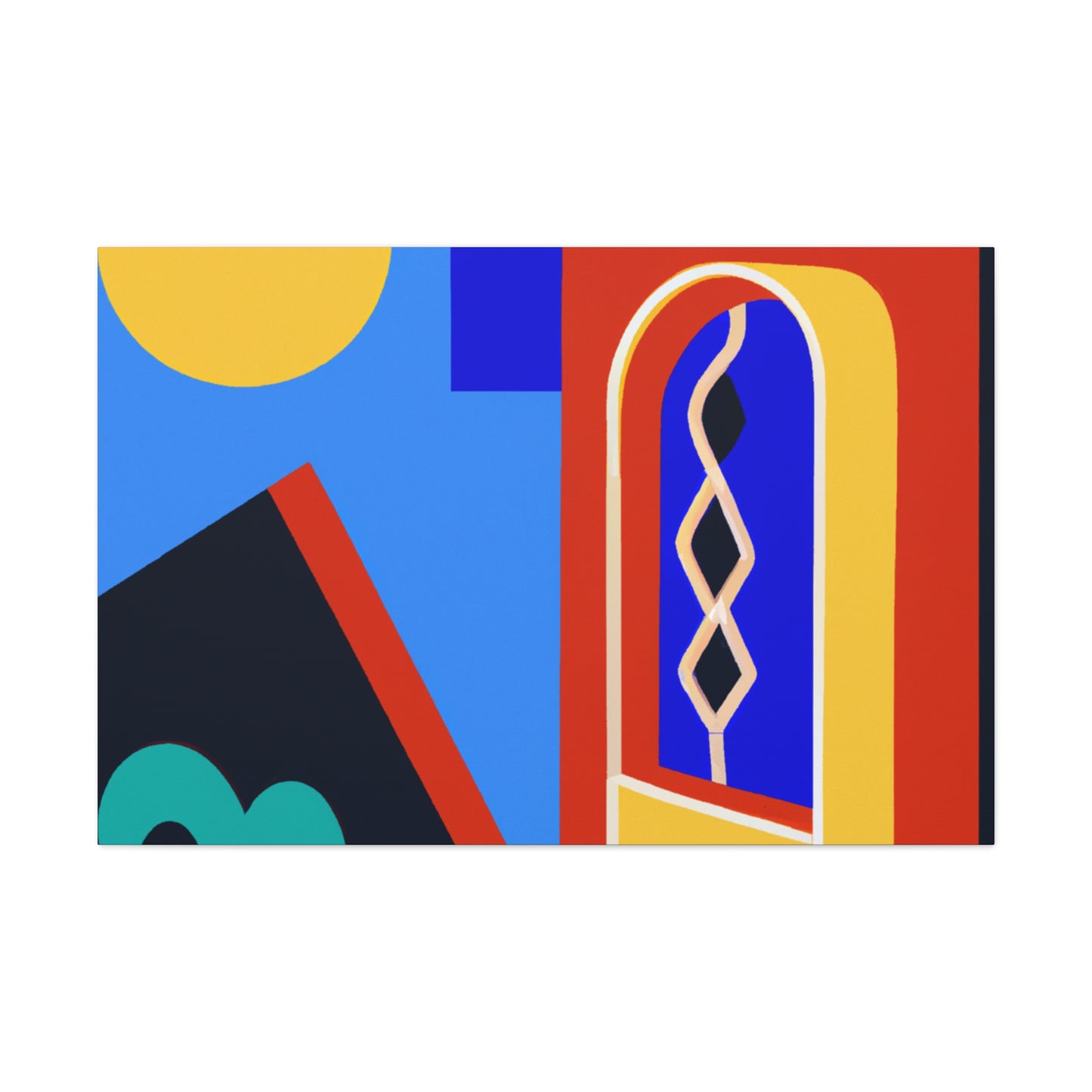 Cheerful Balcony - Midcentury Canvas