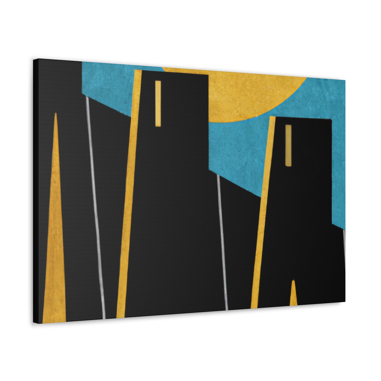 Dark City - Midcentury Canvas