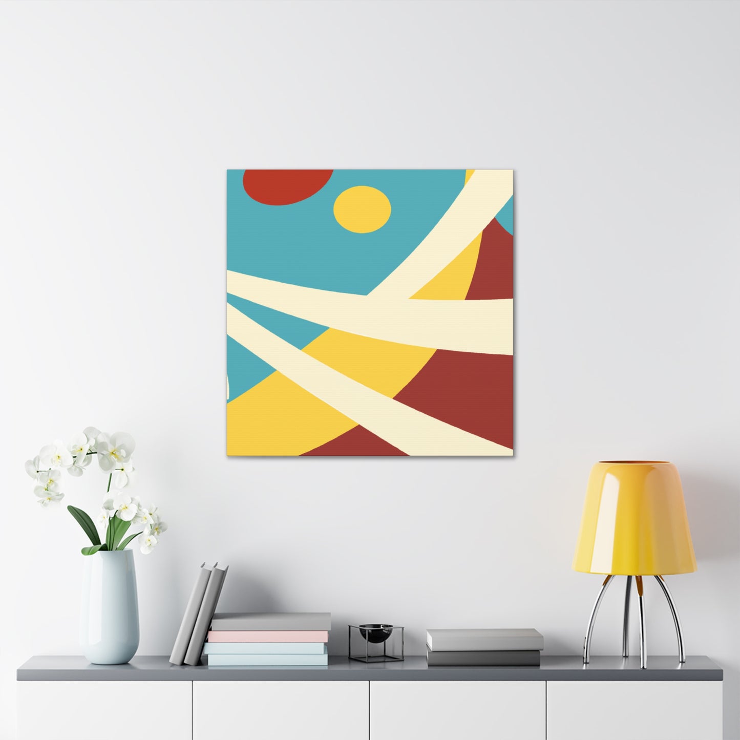 Sunburst Glory - Midcentury - Canvas