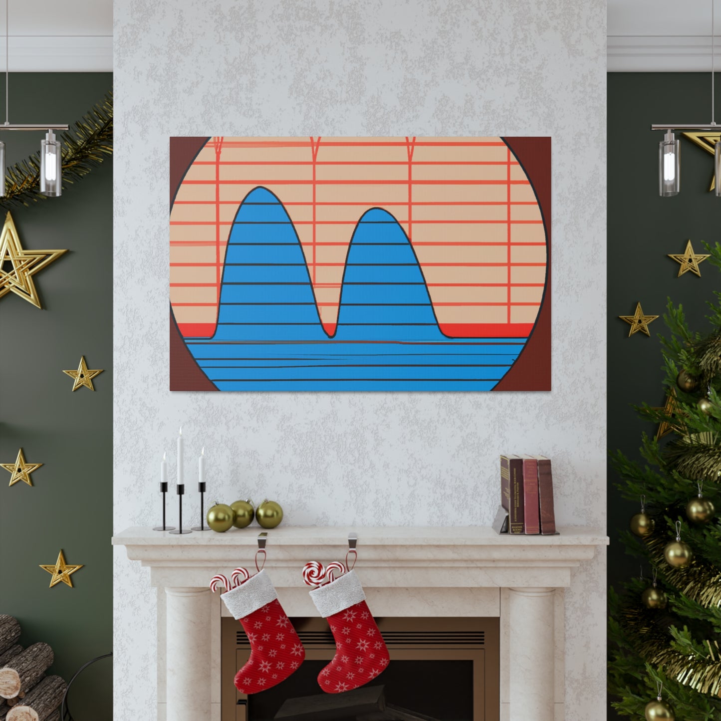 Peaks- Midcentury Canvas