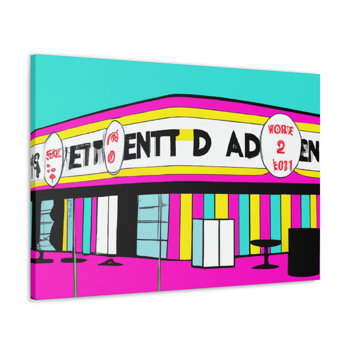 Radiant Rock n Roll Cafe - Canvas - Pop Art