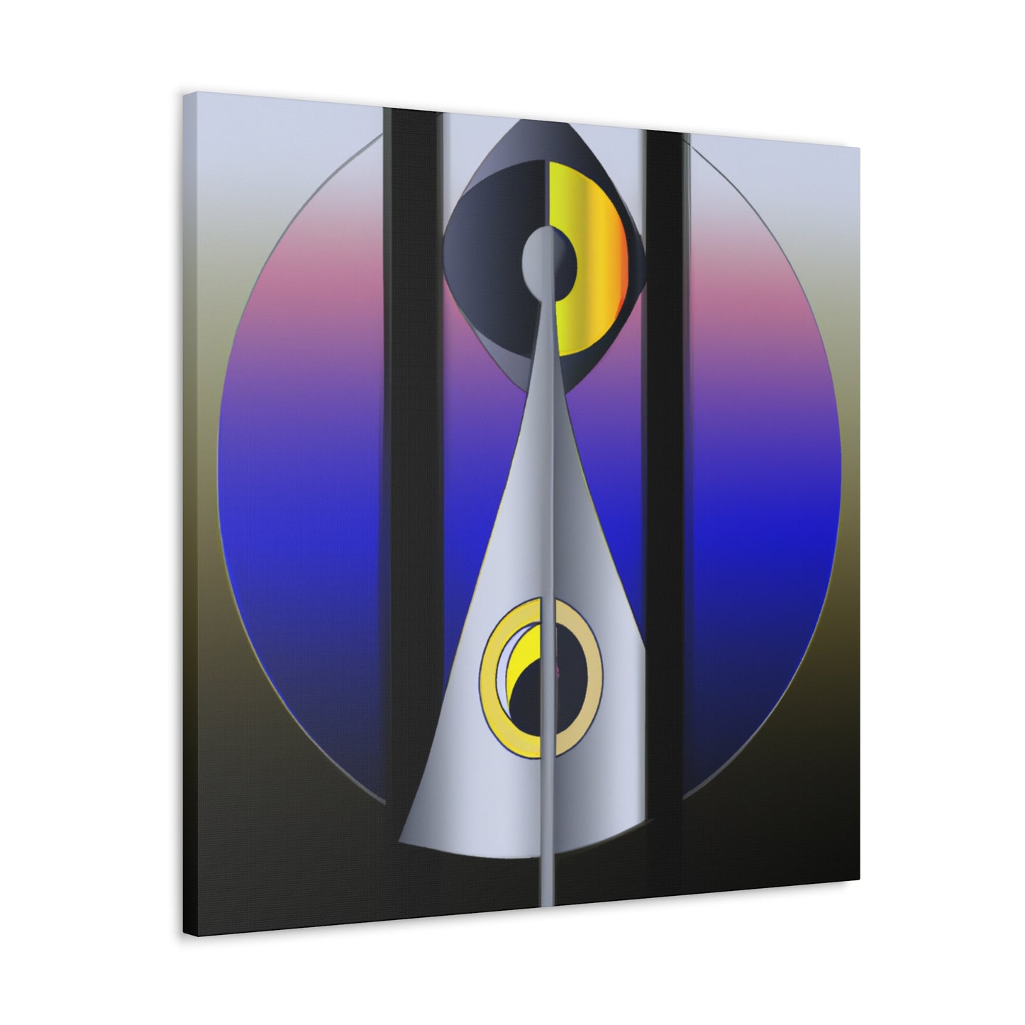 "The Gleaming Facades of Art Deco" - Retro Design Canvas