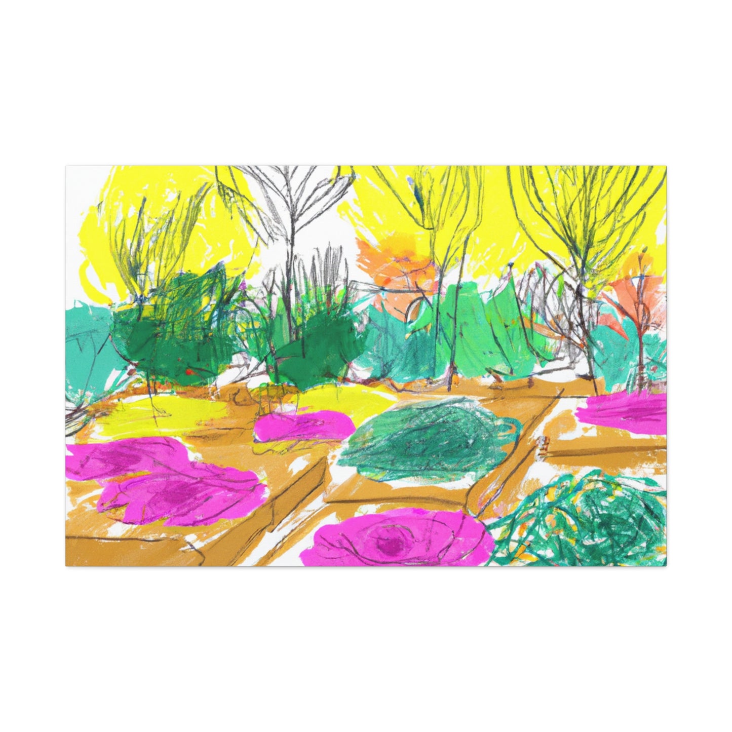 Butterfly Bloom Landscape - Canvas