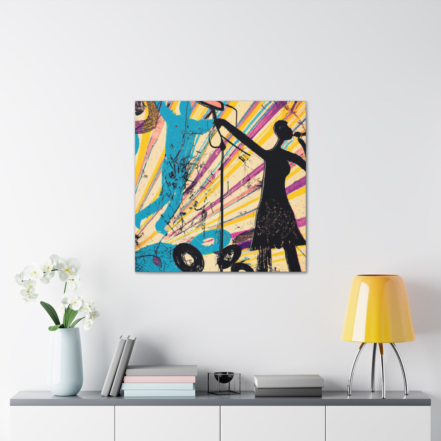 "Crankin' Tracks - Retro Music" - Canvas