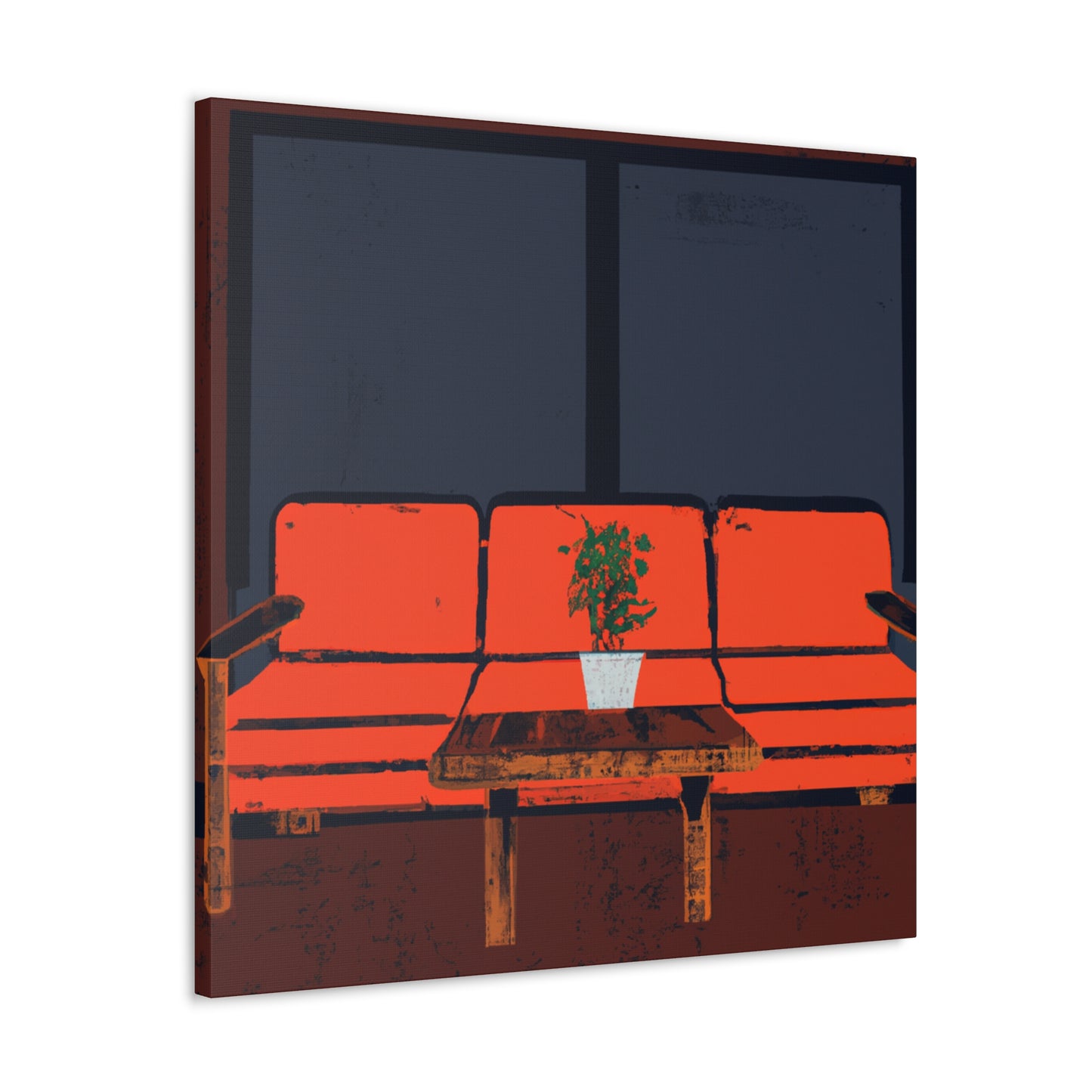 Fading Floral Feathers - Midcentury - Canvas