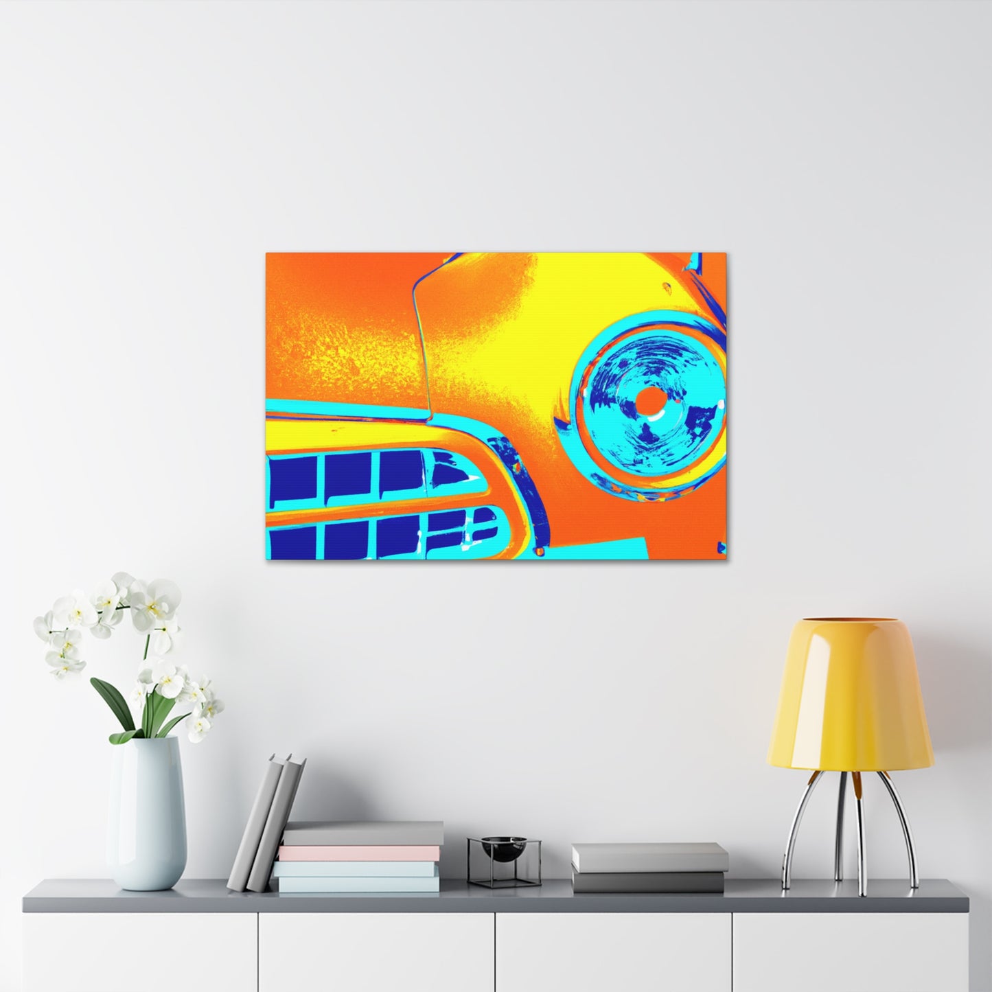 'Vintage Car Roadside Reminiscence' - Automobile Canvas