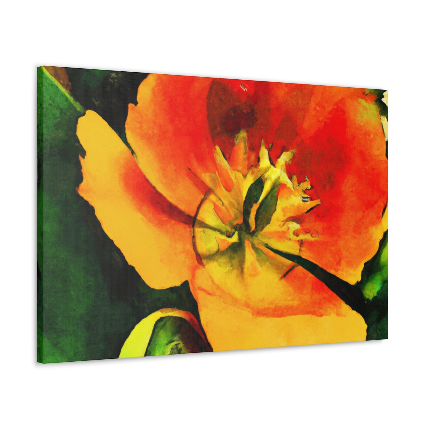 Orange Pedals - Canvas - Floral