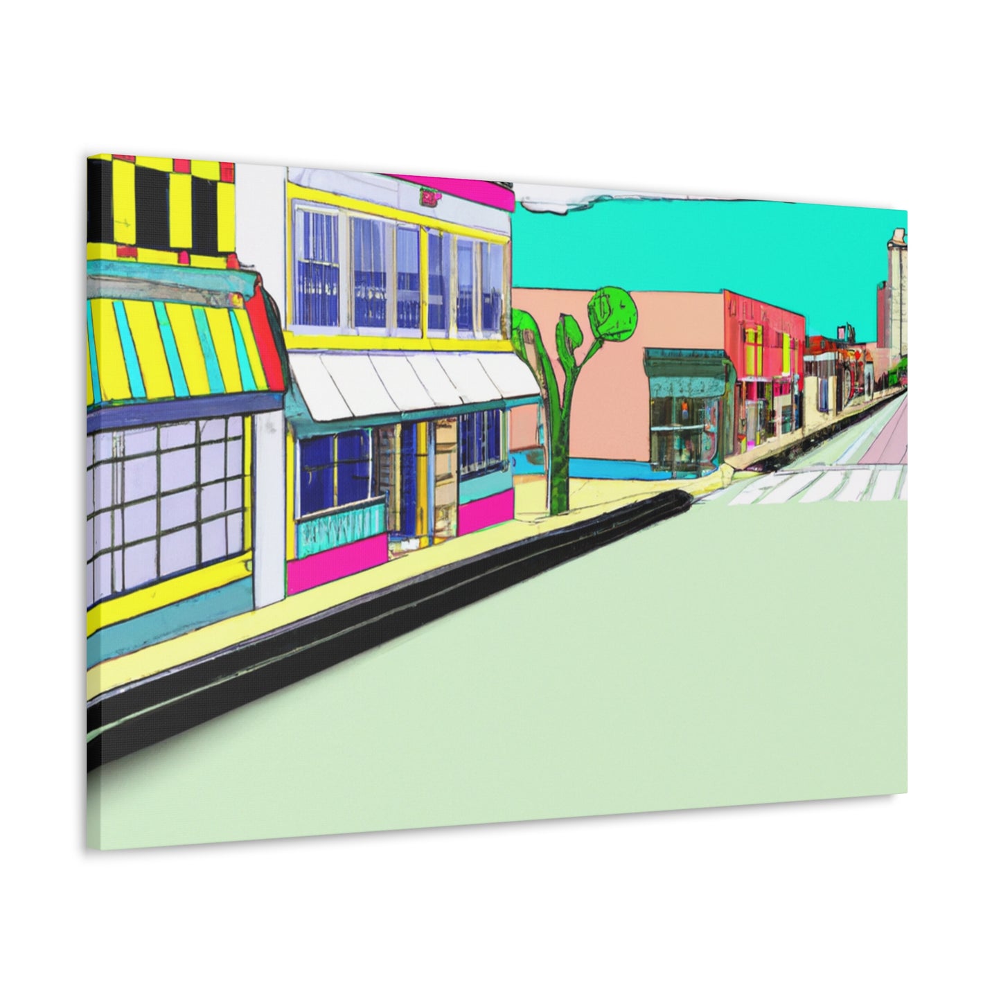Retro Radio Row - Architectural Canvas Pop Art