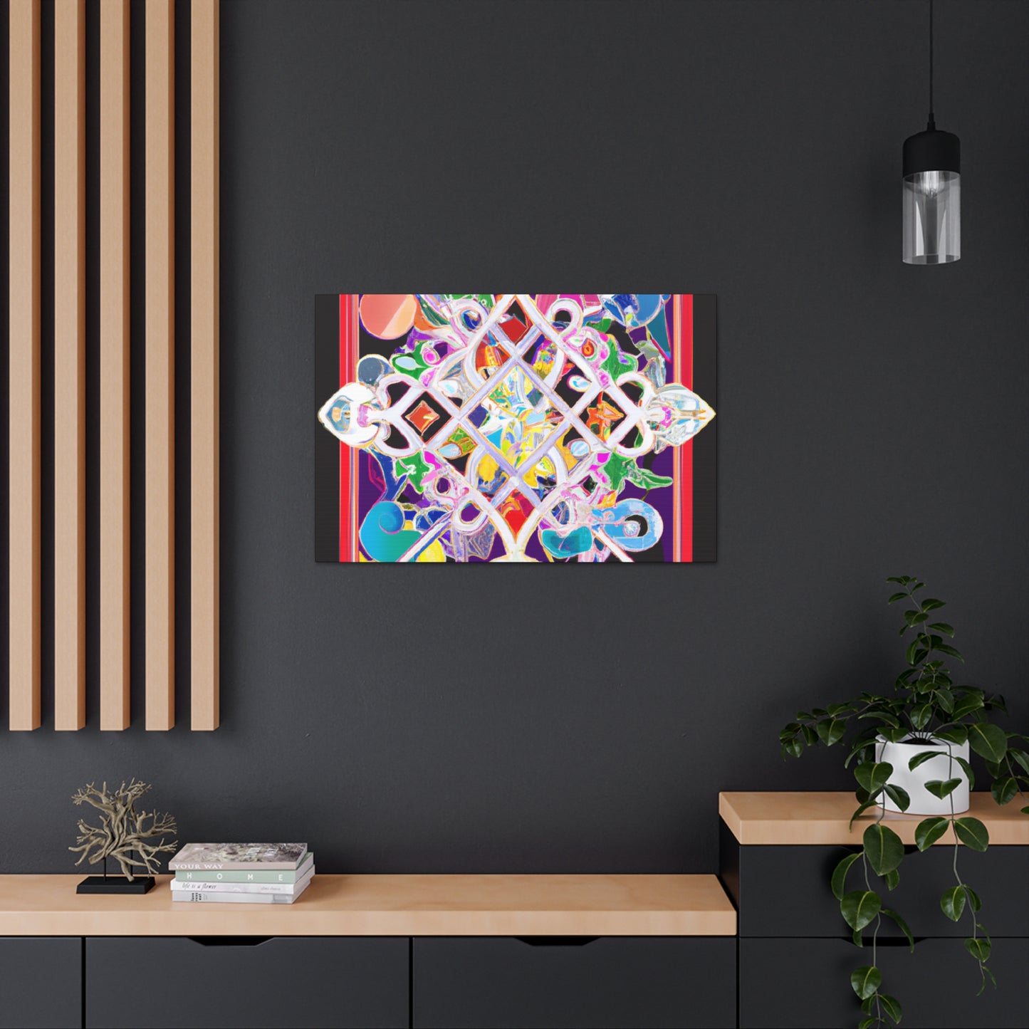 Jewel Snowflake- Glass Canvas