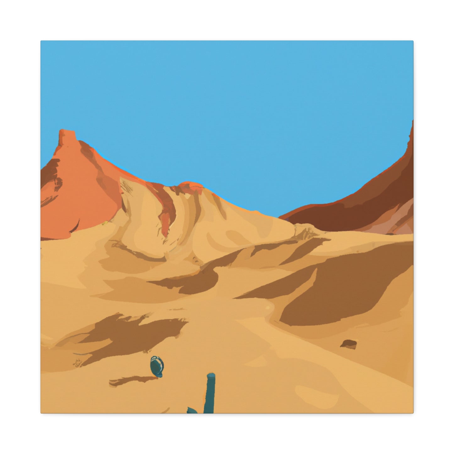 Crimson Mirage-Landscape - Desert Landscape Canvas