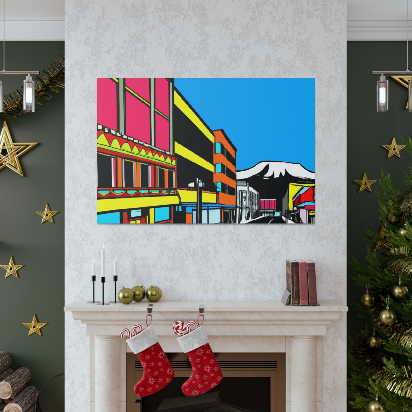 Rock 'n' Roll Avenue - Architectural Canvas Pop Art