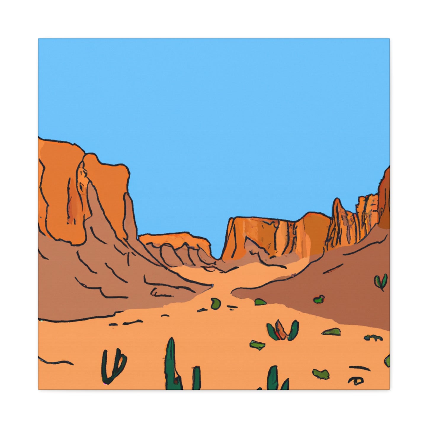 Desert Mirage- Landscape - Canvas