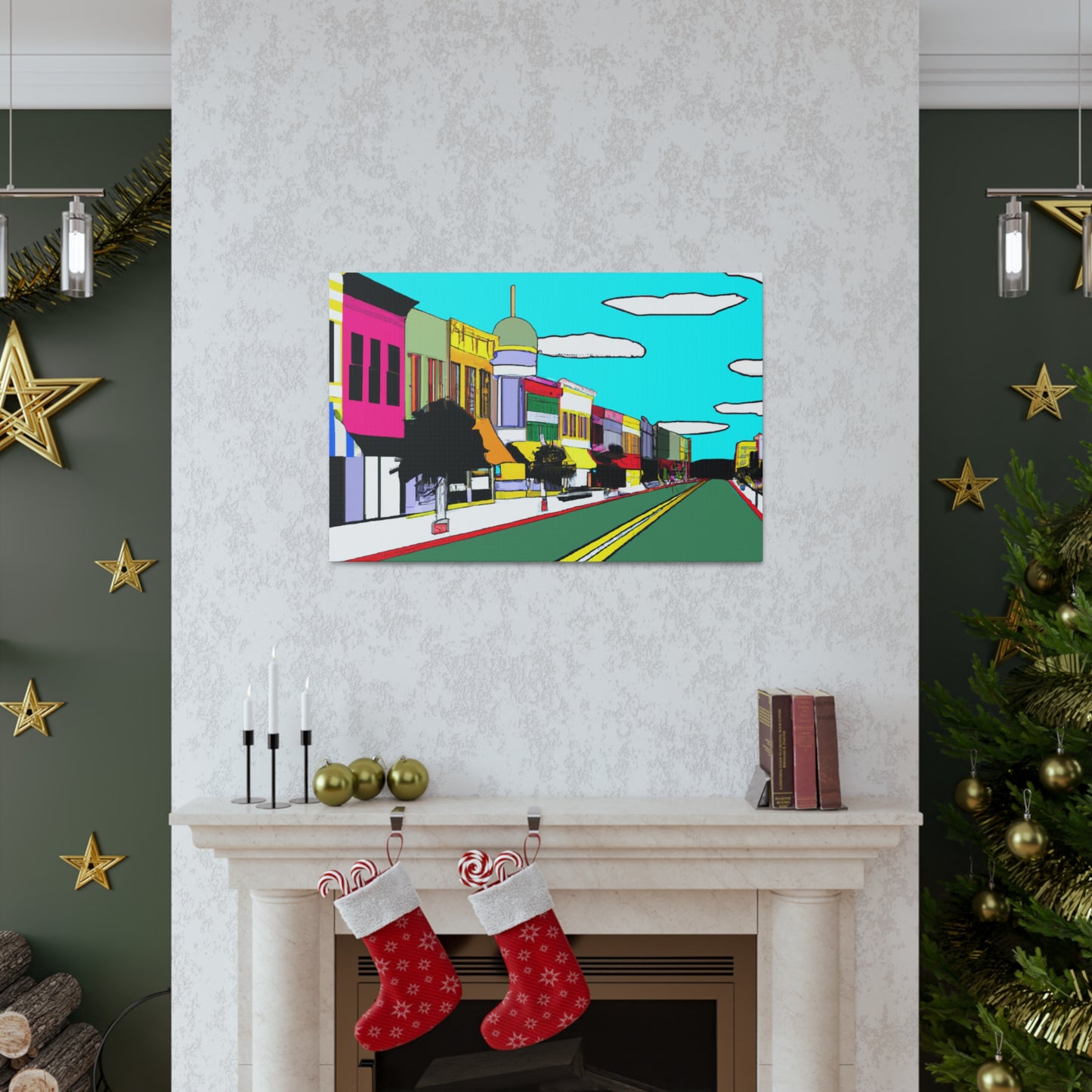 Dome Records Street - Architectural Canvas Pop Art