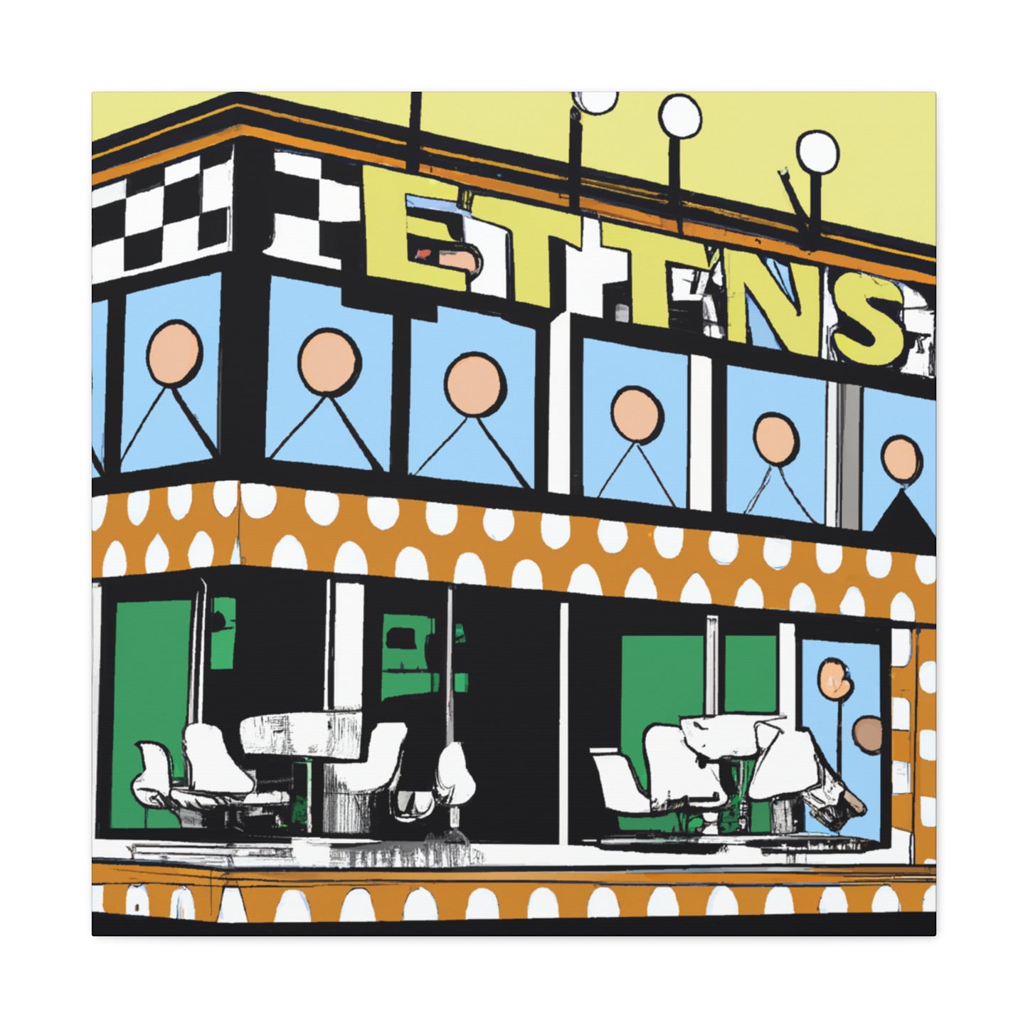 "The Rockin' 50s Drive-In" - Canvas - Pop Art