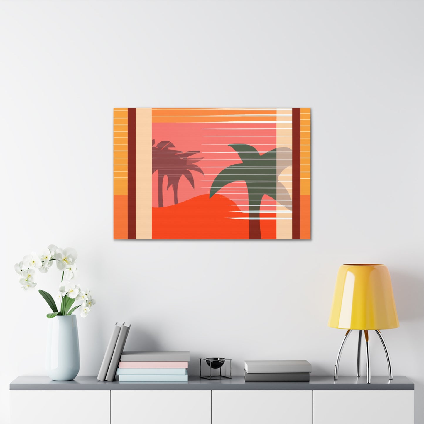 "Dawning Blush - Midcentury" - Canvas