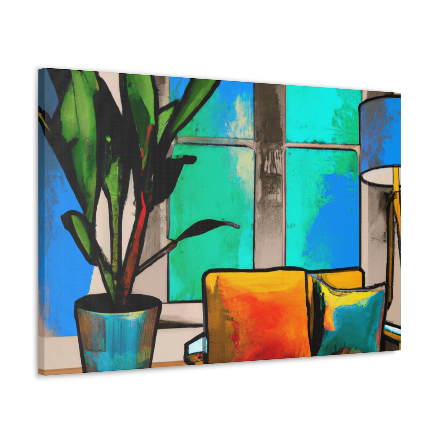 Whimsical Sitdown- Midcentury - Canvas