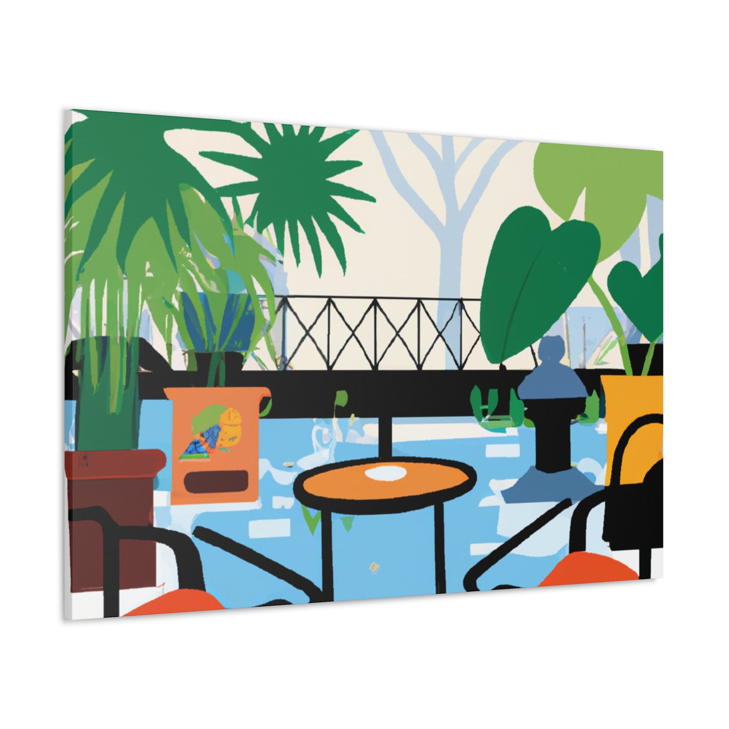 Vineyard View- Midcentury - Canvas