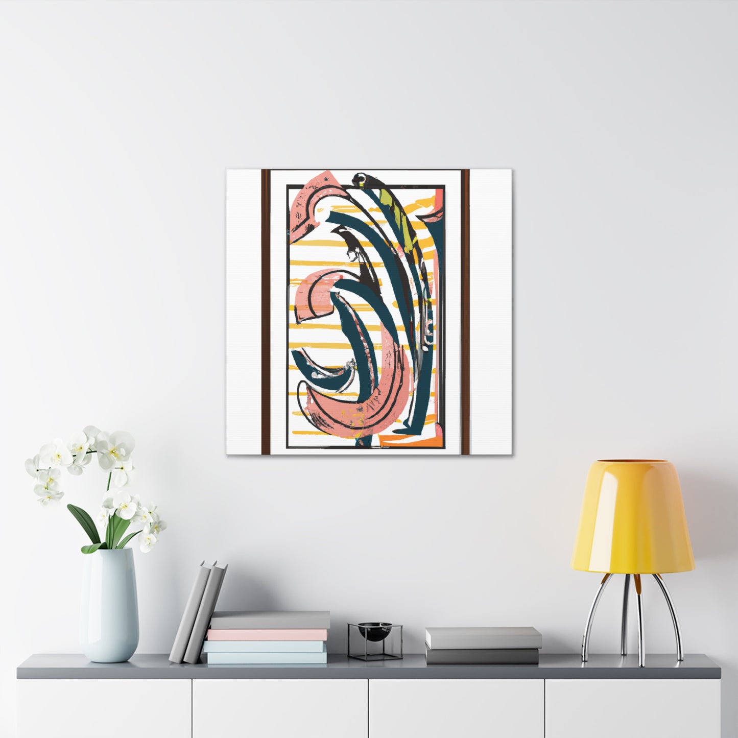 Flametail Parrot - Midcentury Canvas