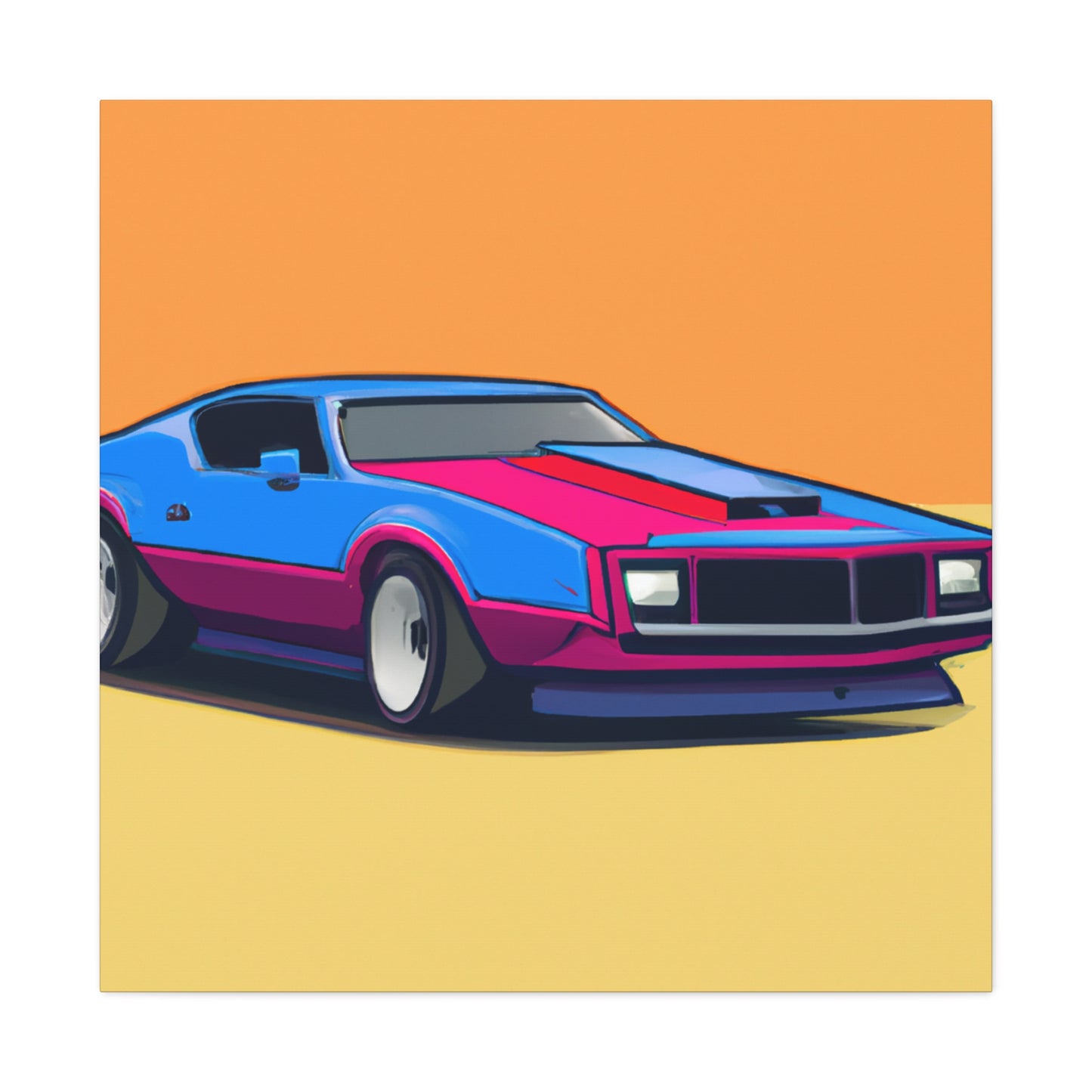 White Lightning - Automobile - Canvas