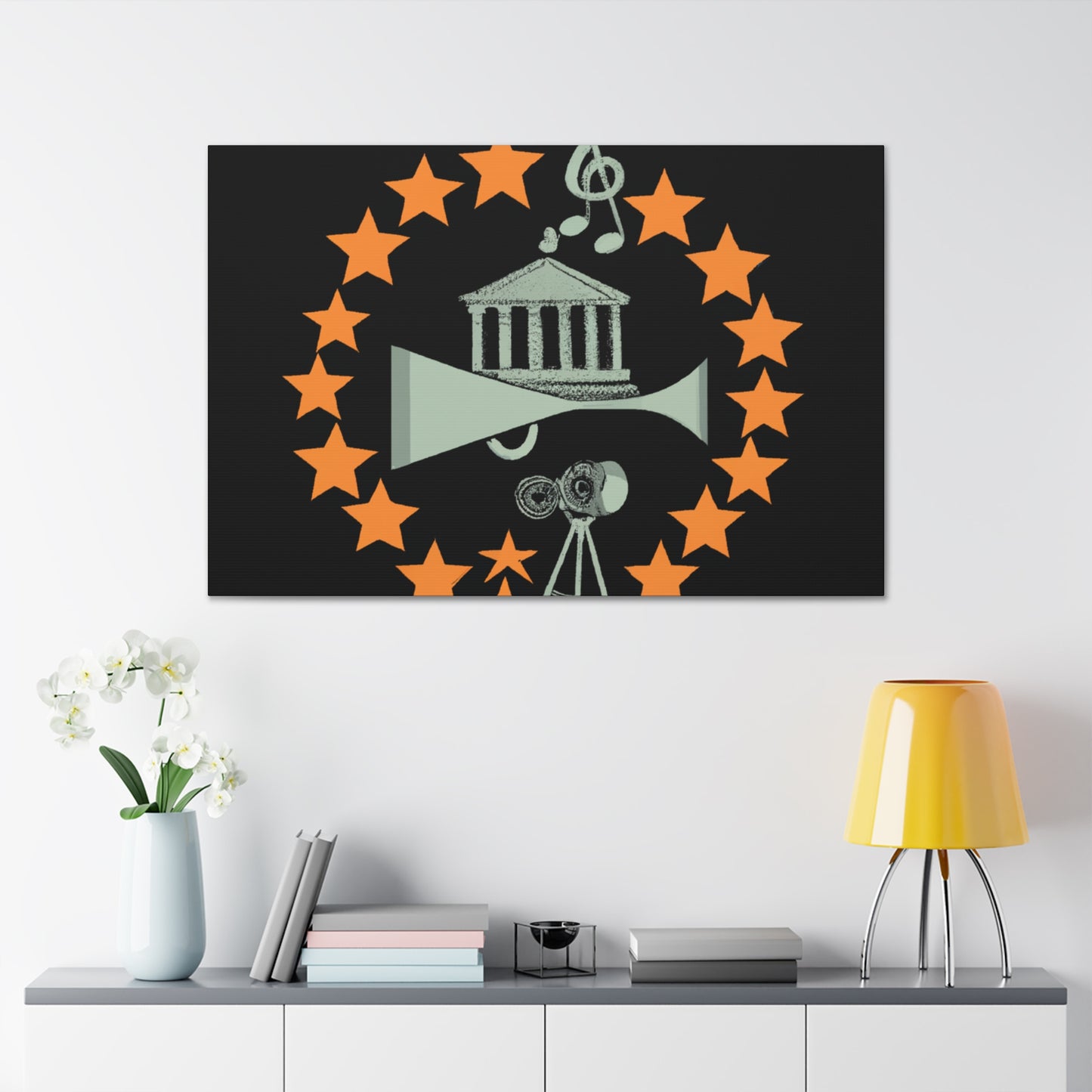 The Groovy Tunesters - Retro Music and Film Canvas